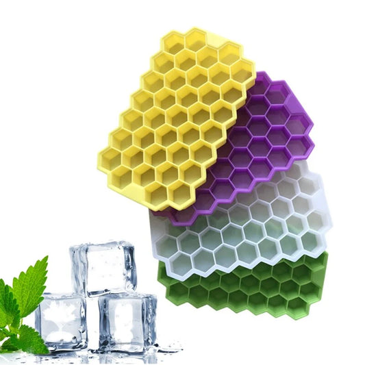 37 Grids Honeycomb Mini Ice Maker Cube Silicone Tray Mold