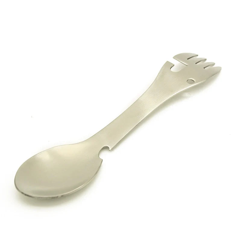 Outdoor Camping Stainless Steel Multi Function Spoon Fork