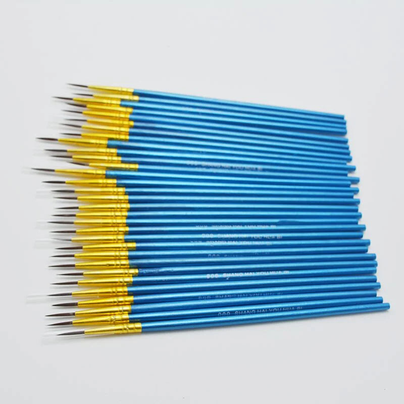 Fine Hand Painted Thin Hook Line Pen Blue Nylon Brush