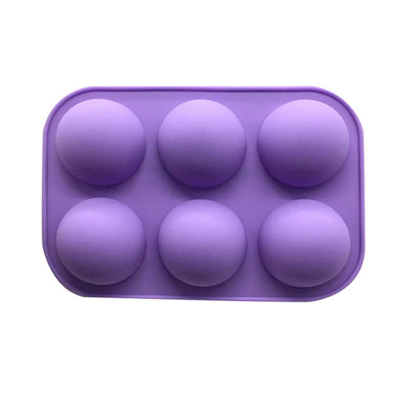 Silicone Soap- Molds, Cake Decorating Pudding Jelly Chocolate Ball Shape Biscuit Tool