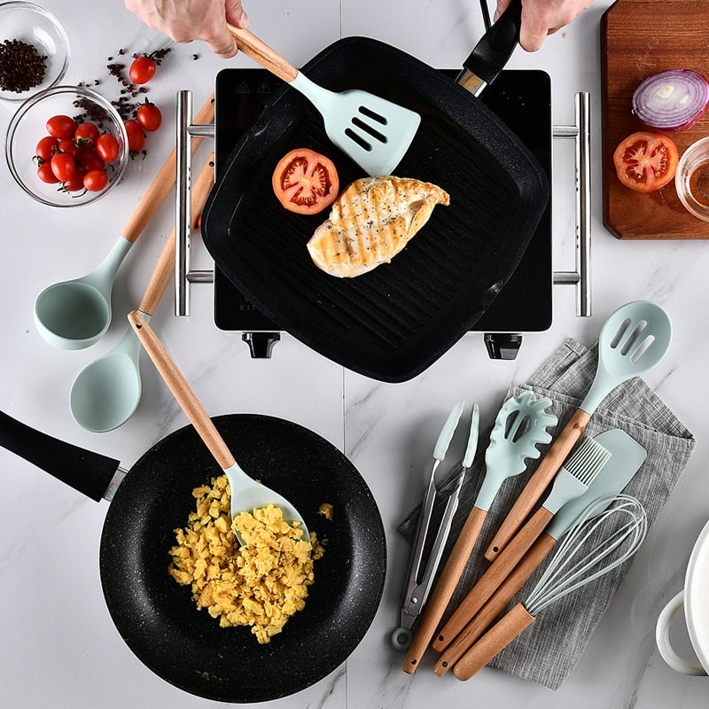 Non-Stick Silicone Kitchenware, Cooking Utensils Set