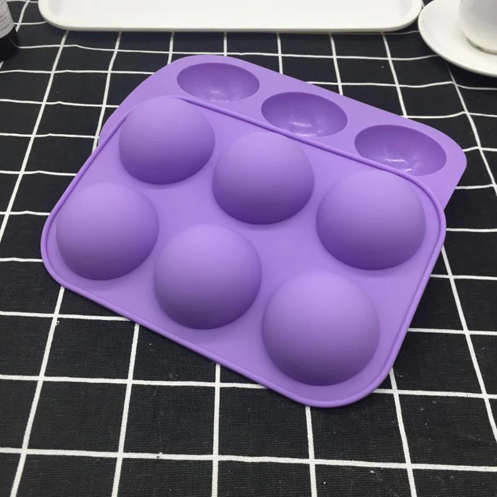 Silicone Soap- Molds, Cake Decorating Pudding Jelly Chocolate Ball Shape Biscuit Tool