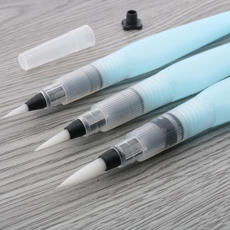 3pc Paint Brush Pencil Soft Watercolor Ink Brush Pen Beginner Painting Art Stationery