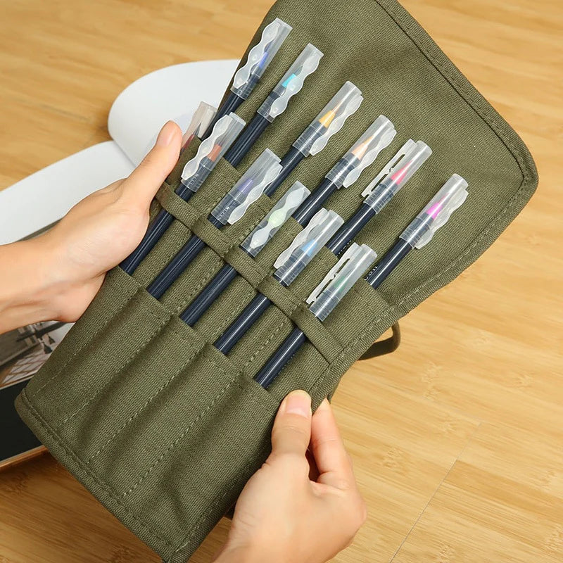 Durable Canvas Brush Bag, Artist Draw Pen, Brush Cases, Jack Holder