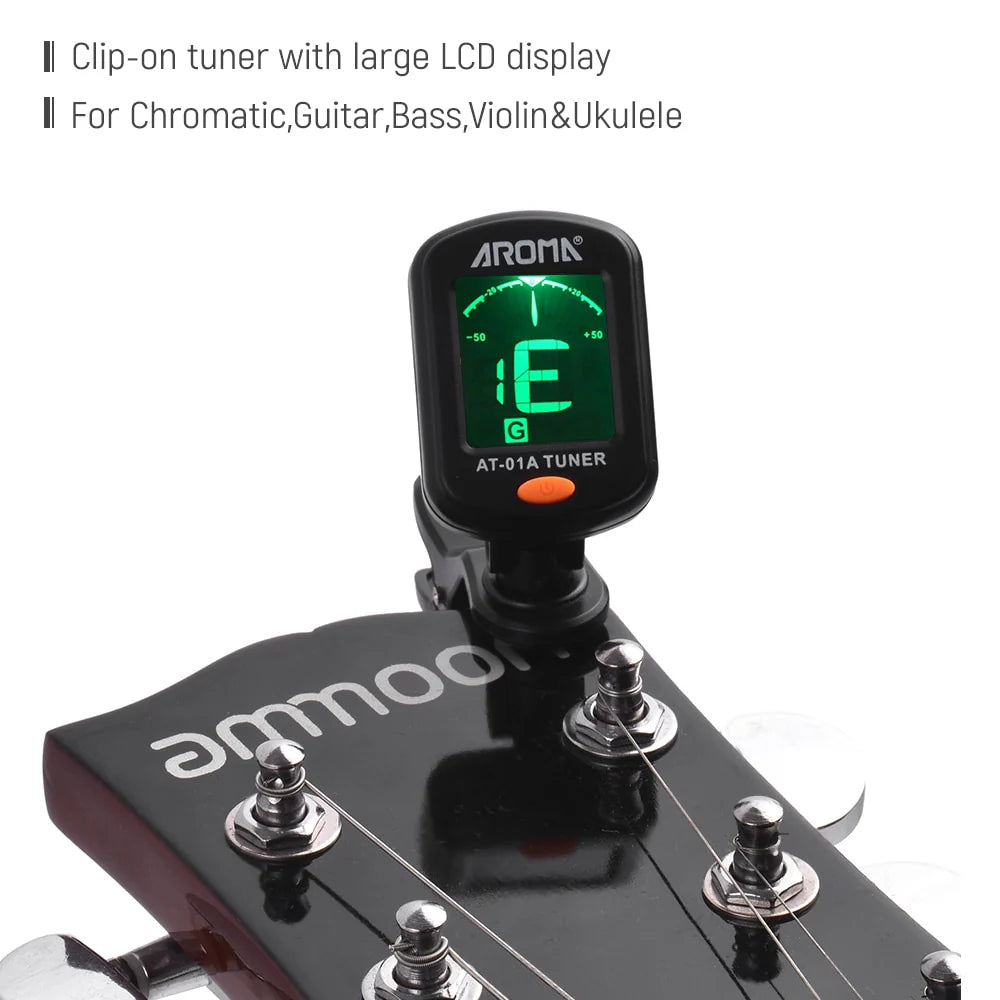 Guitar Tuner Foldable Rotatable Clip-on Tuner