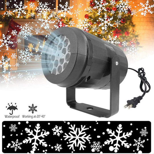 LED Stage Lights, Snowflake Light, White Snowstorm Projector Lamp