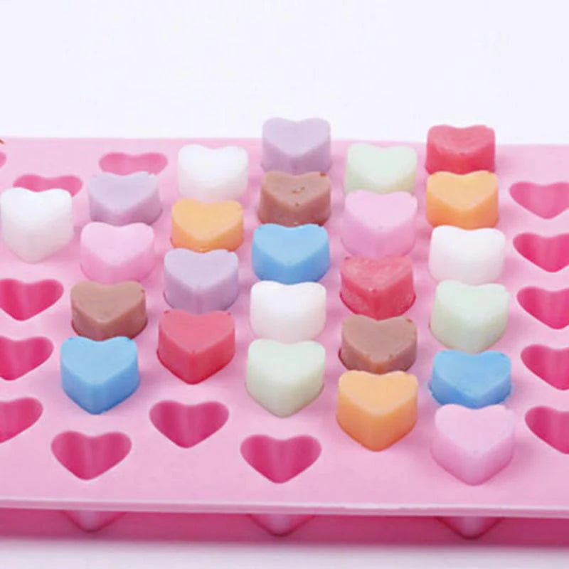 3D Silicone Diy Heart Form Chocolate Mold