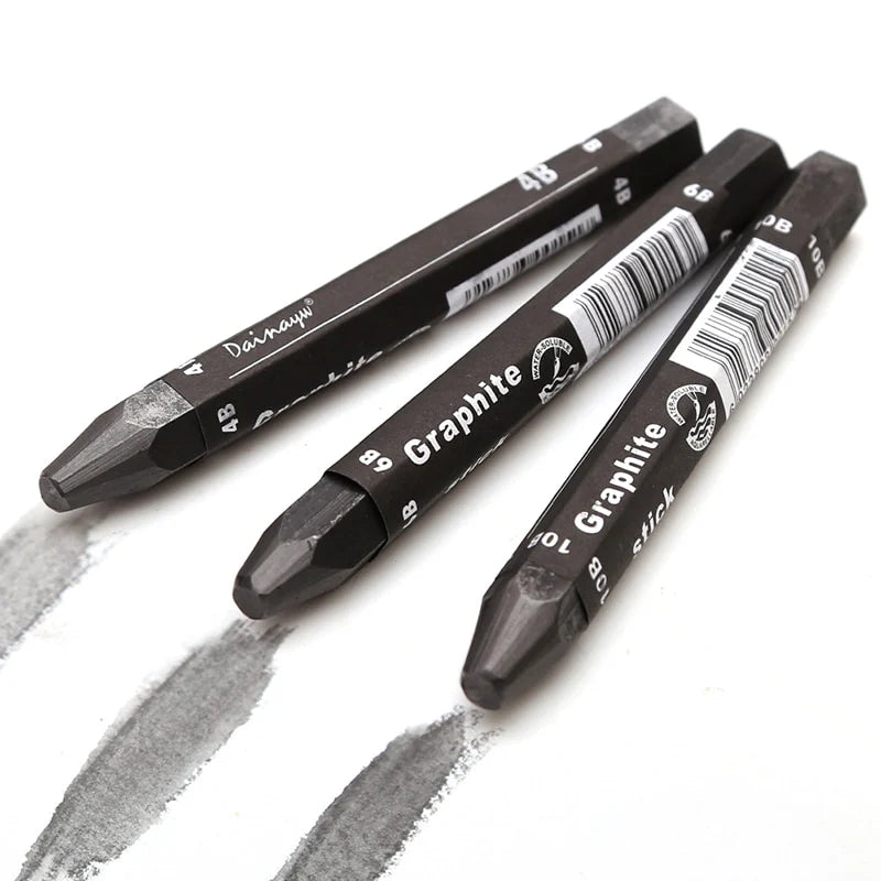 Graphite Stick Set, Water Soluble Art Drawing Supplies Sketch & Shading Pencils