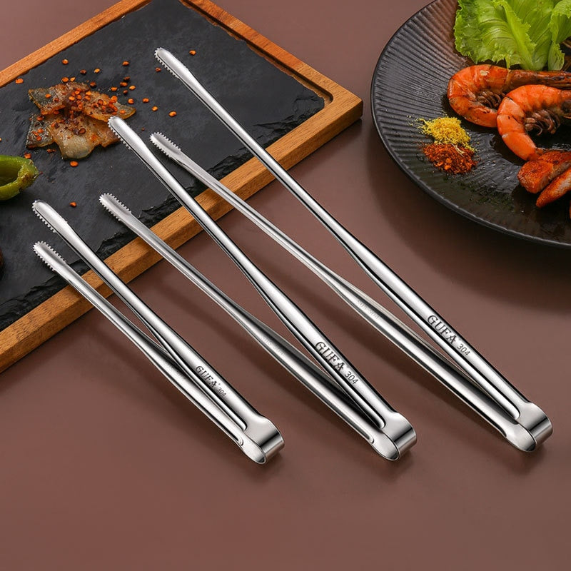 New Stainless Steel Grill Tongs Cooking Utensils