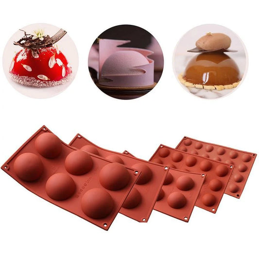 Holes Big Semi Sphere Chocolate Mold Silicone