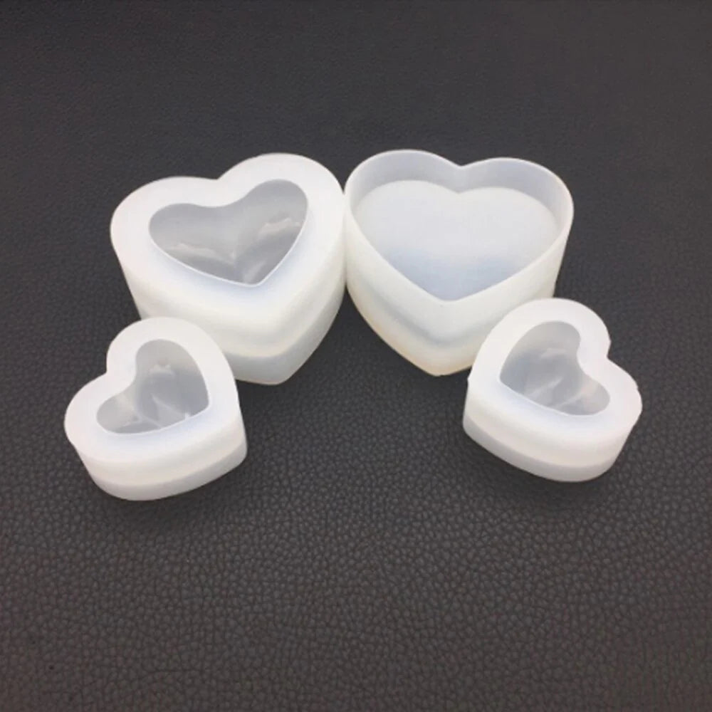 3D- Love Heart Silicone, Aroma Plaster Candle Mold For Cake Decoration