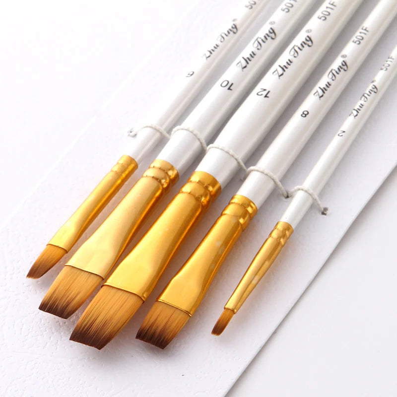 Nylon Hair Handle Artist Brushes For Acrylic And Oil Painting Watercolor Brush