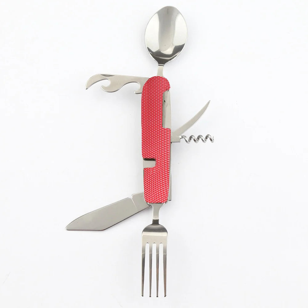 Portable Spoon Fold Spork, Fork Flatware Knife, Cutlery Multitool