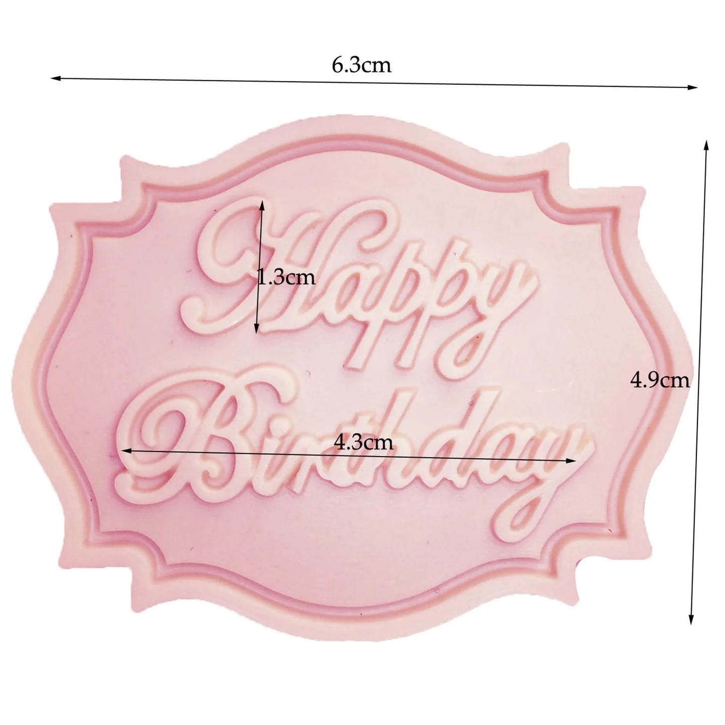 Happy Birthday Letter Form Silicone Mold