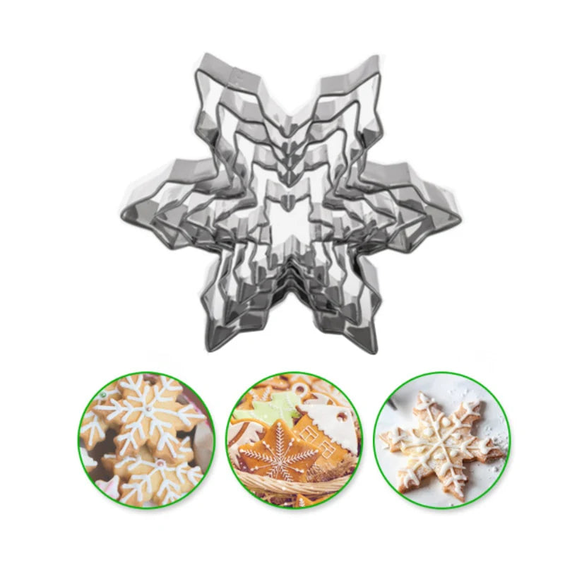 Stainless Steel Snowflake Design Cookie Cutters-Baking Tools