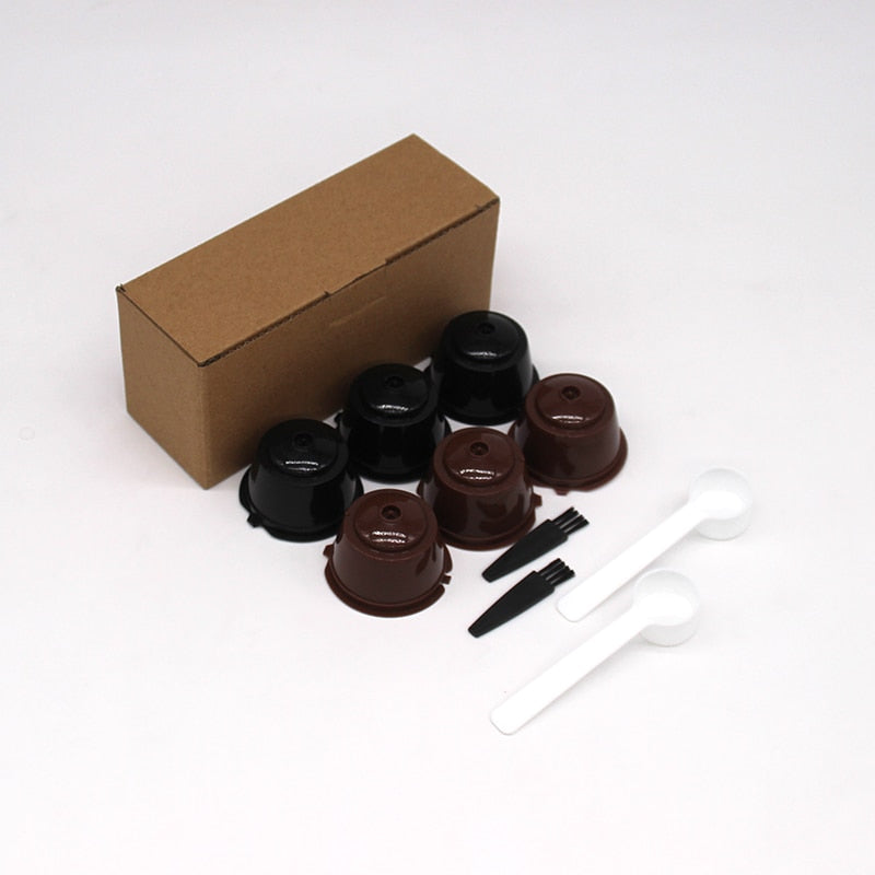 Reusable Coffee Capsule Filter Cup For Nespresso With Spoon Brush