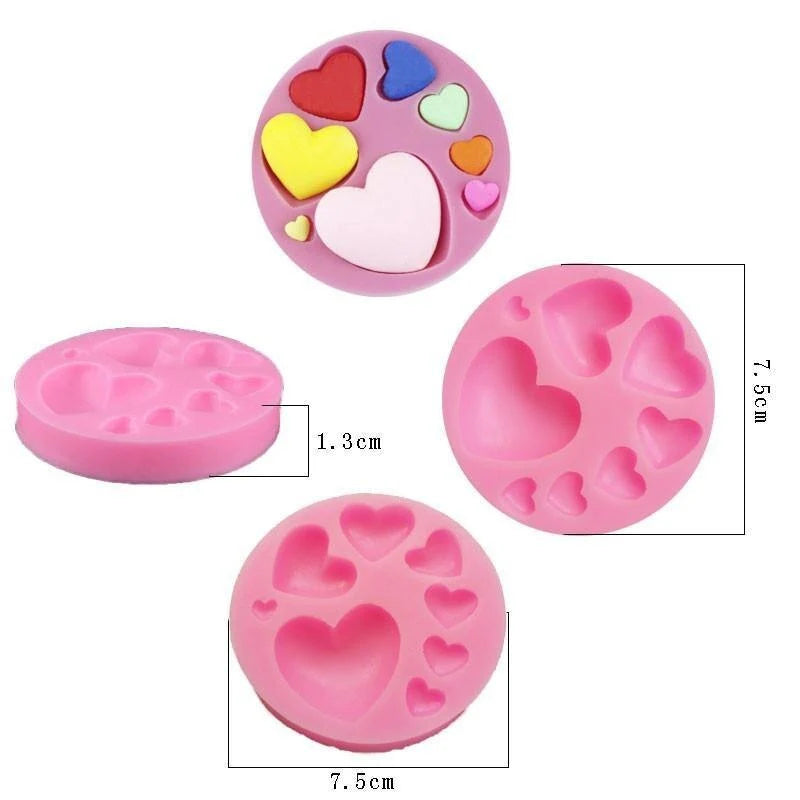 Heart Chocolate Cake Fondant Mold