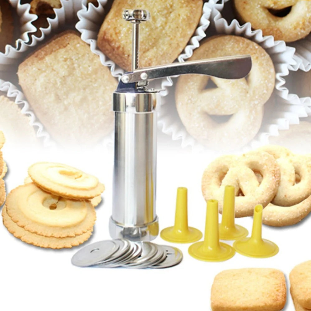 Cookie Extruder Press Machine, Biscuit Maker Cake Making Decorating Set