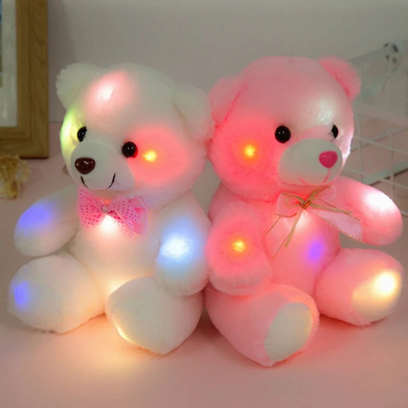 Colorful Glowing- Teddy Bear Plush Light-Up, Animals Doll Toy