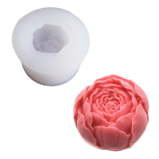 3D- Soap Mold, Flower Rose Candle, Wax Silicon Cake Decoration