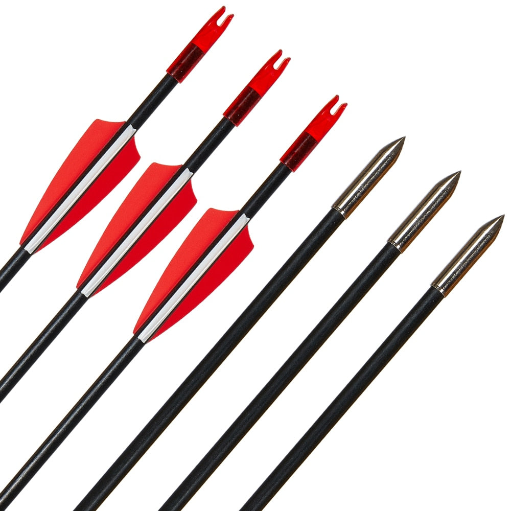 Hunting Fiberglass, Arrows Feather For Recurve Bow Archery