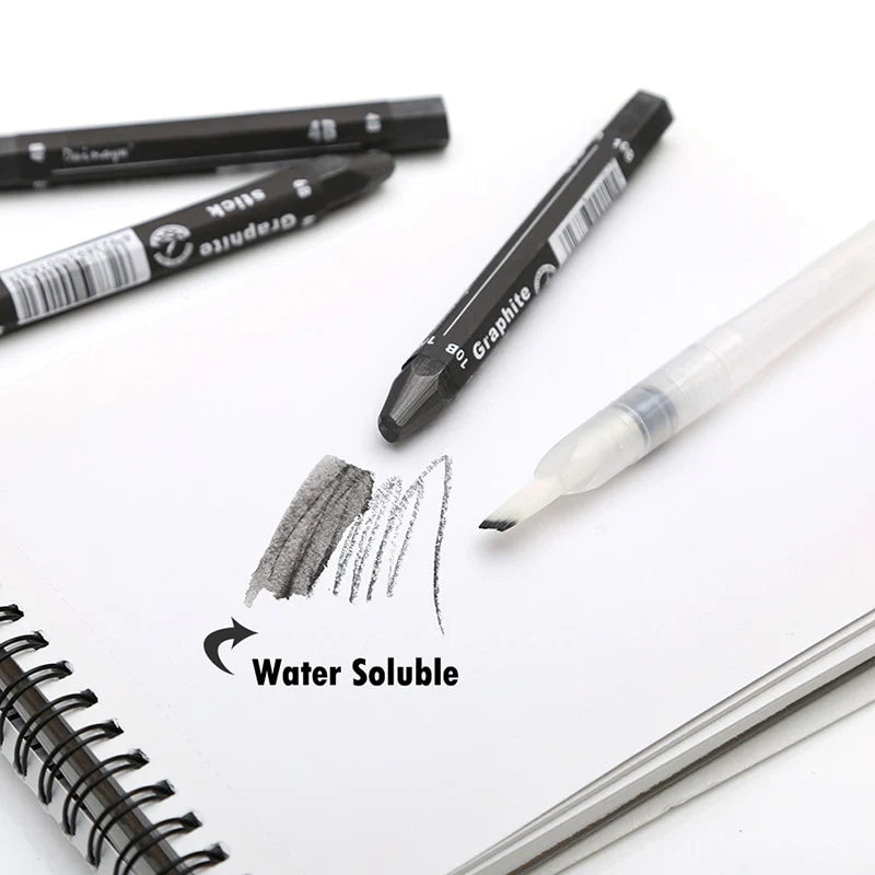 Graphite Stick Set, Water Soluble Art Drawing Supplies Sketch & Shading Pencils