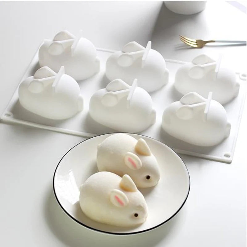 3D Creative Food Grade Silicone Rabbit Ice Cream Mold