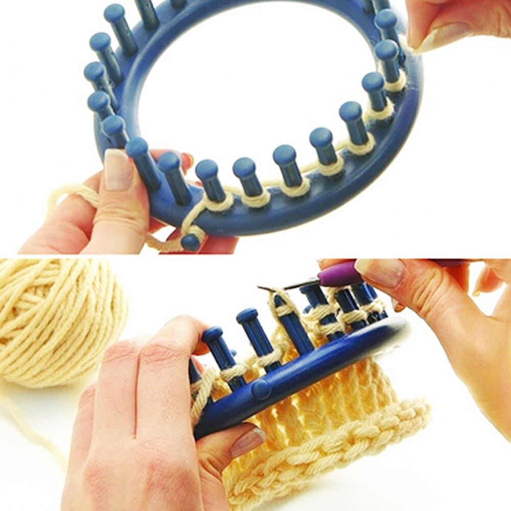 Plastic Round Cap Crochet Weaving Knitting Needle Loom Tools for Hat Scarf