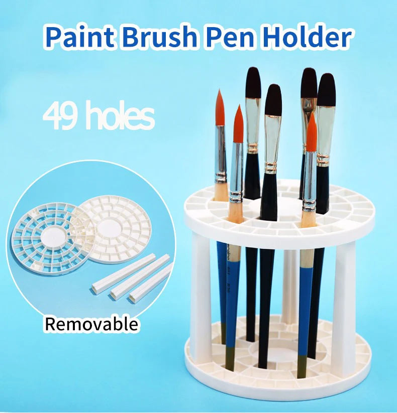 Paint Brushes 49 Holes Pen Rack Display Stand/Holder - Watercolor Painting Brush Pen Holder