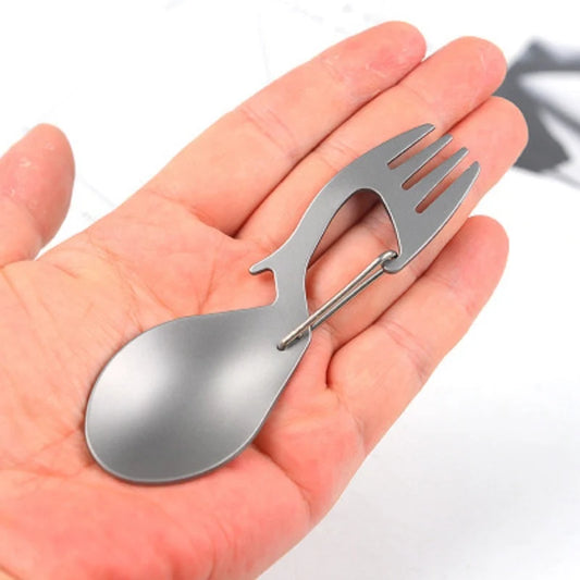 Multi-Tool Titanium Spoon Fork Spork Picnic Camp