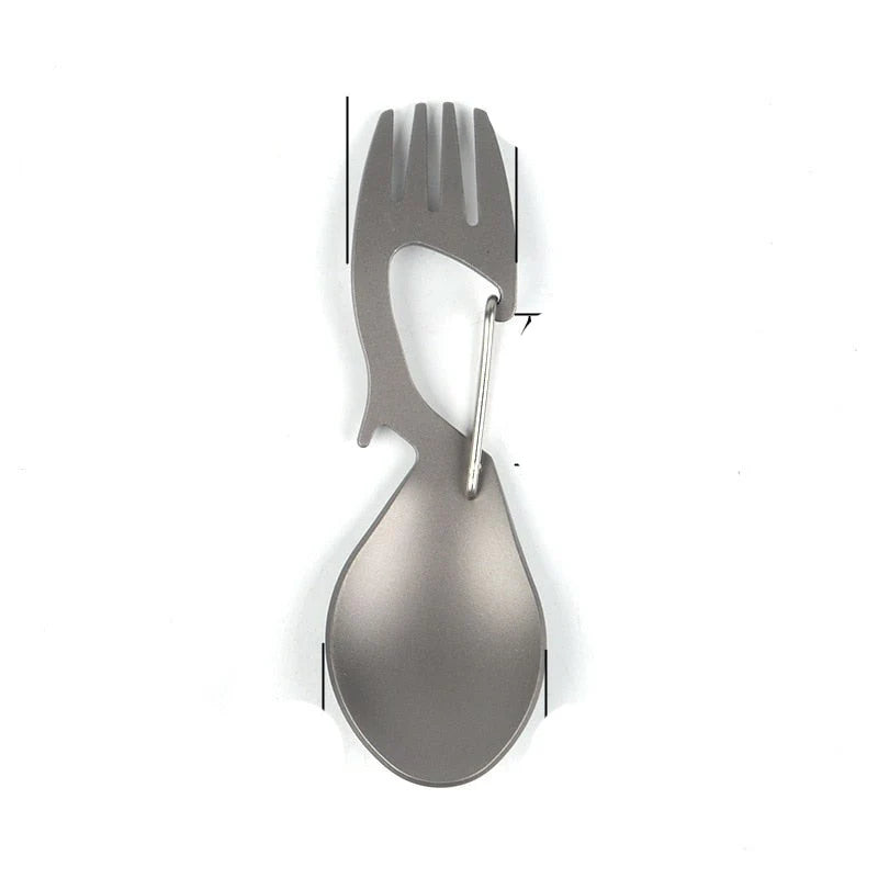 Multi-Tool Titanium Spoon Fork Spork Picnic Camp