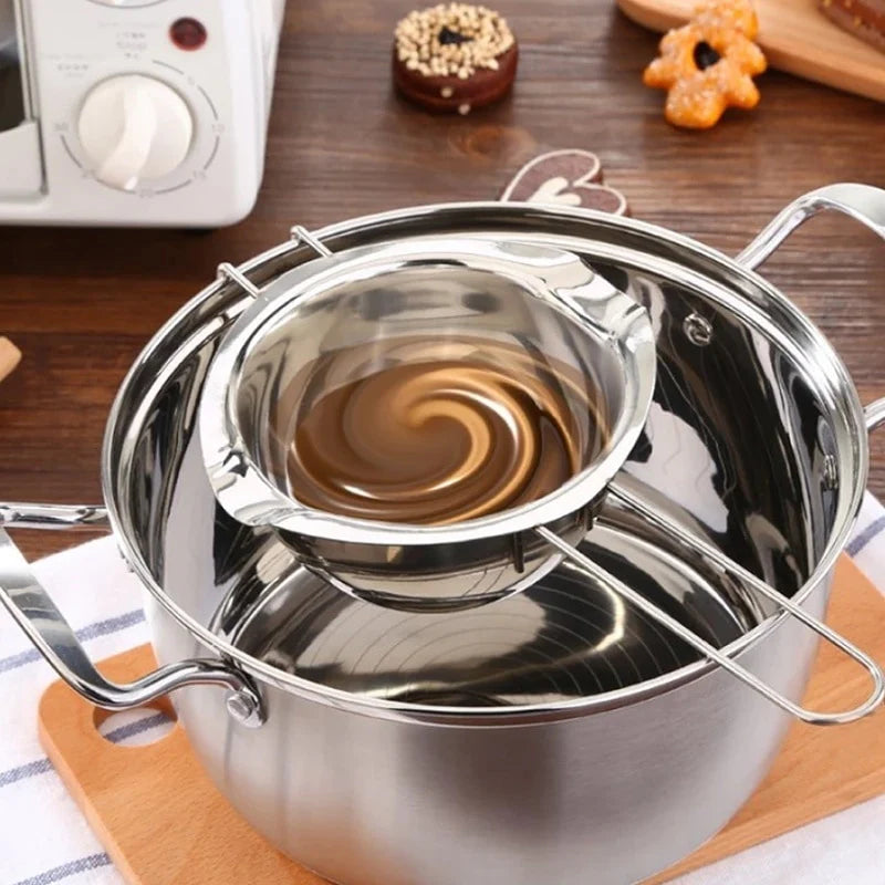 Stainless, Double Boiler Bowl - Chocolate Butter Melting Pot Pan