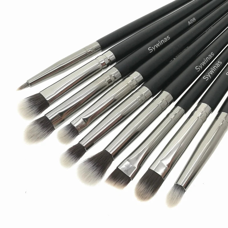 makeup brush set - black Natural synthetic hair make up brush tools kit professional makeup brushes