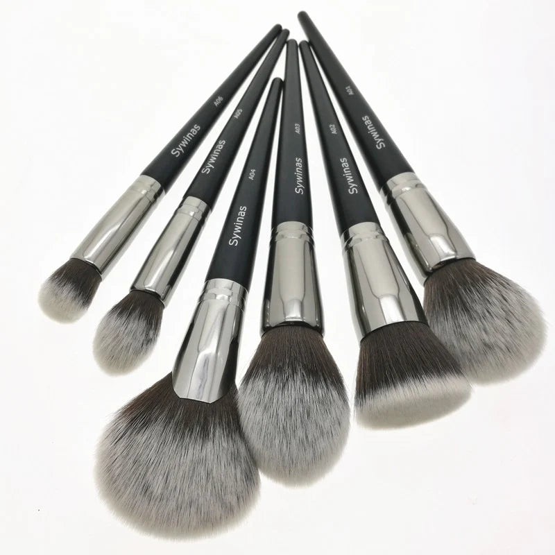 makeup brush set - black Natural synthetic hair make up brush tools kit professional makeup brushes