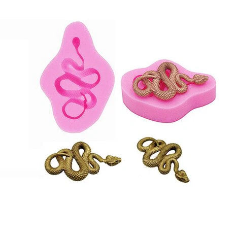 Snake Silicone Mold, Cookies, Resin, Snake Fondant Polymer Clay