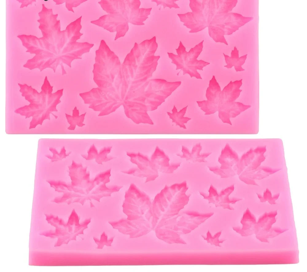 Maple Leaf Silicone Cupcake Baking Mold, Christmas Fondant Cake Decorating