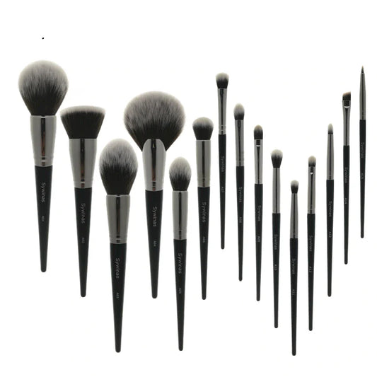 makeup brush set - black Natural synthetic hair make up brush tools kit professional makeup brushes