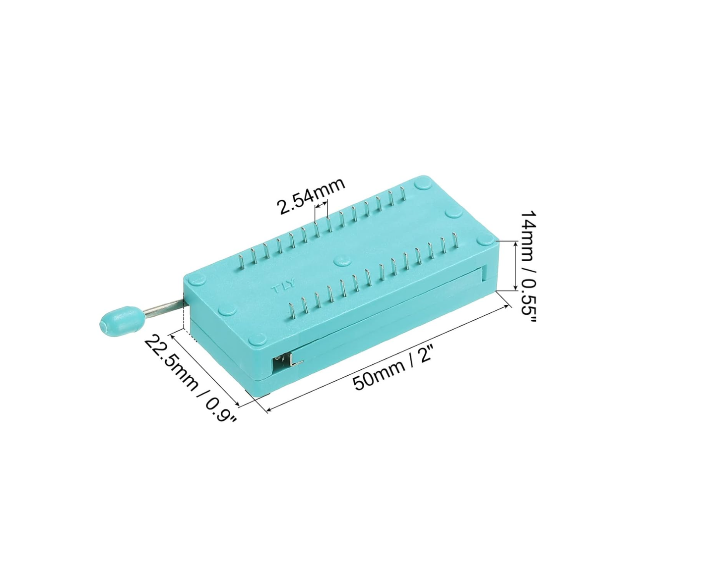 PATIKIL Universal IC Test ZIF Socket 28 Pin 2.54mm Pitch for Microcontroller, Chip, Breadboard, Program IC's,