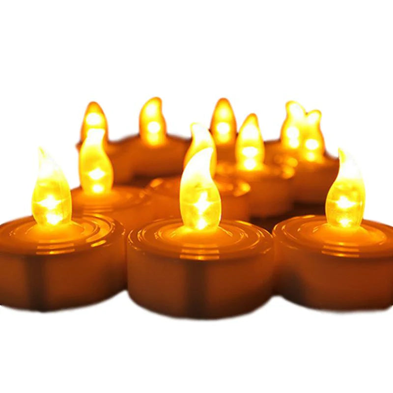 12PCS Electronic LED Tea Light Candles - Realistic, Battery Powered, Flameless Candles