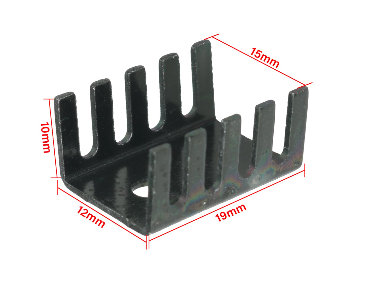 Electronic to 220 Heat Sink Insulation Pad 19x15x10MM Aluminum Profile Aluminum Heat Sink Transistor Black