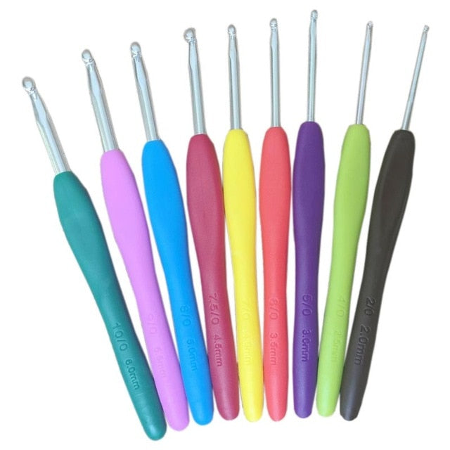 Mixed Metal Crochet Hook Template Kit - TPR Aluminum Knitting Needles