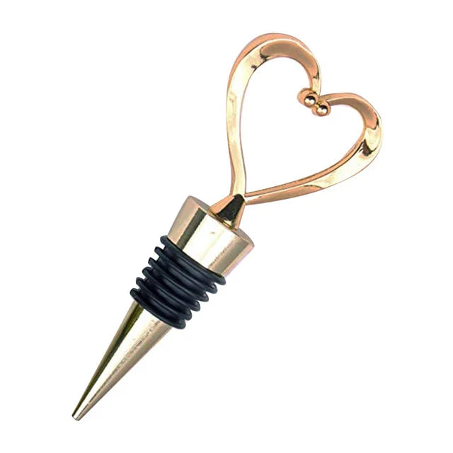 Elegant, Reusable, Heart Shaped Wine - Champagne Used as Wine Bottle Stopper